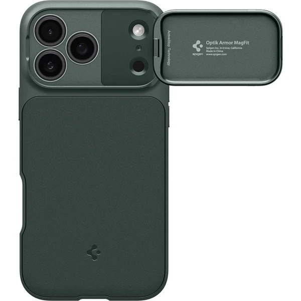 Spigen Optik Armor MagSafe kryt iPhone 17 Pro Max abyss green - Puzdra - Obrázok 0faeb281bad8494cab079e204fe0f42e