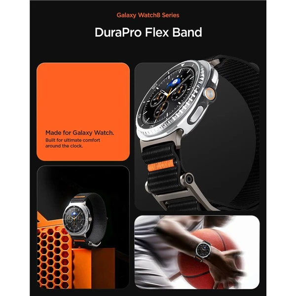 Spigen DuraPro Flex remienok Samsung Galaxy Watch8 (40/44/46mm) čierny - Remienky - Obrázok 0fd6d7c512dc40a89ba27f437afadc90