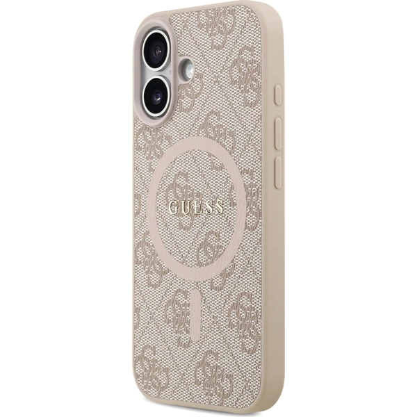 Guess PU Leather 4G Colored Ring MagSafe Zadný Kryt pre iPhone 17 ružový - Puzdra - Obrázok 10122fb29a9b47119344e1a0eb6a4cdc
