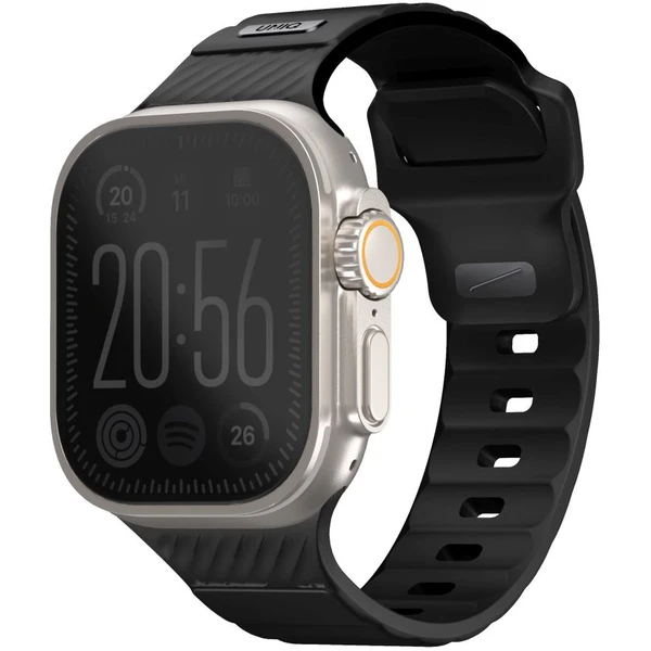 UNIQ Stride FKM Rubber vodeodolný remienok Apple Watch 49/45/44/42mm čierny - Remienky - Hlavný obrázok