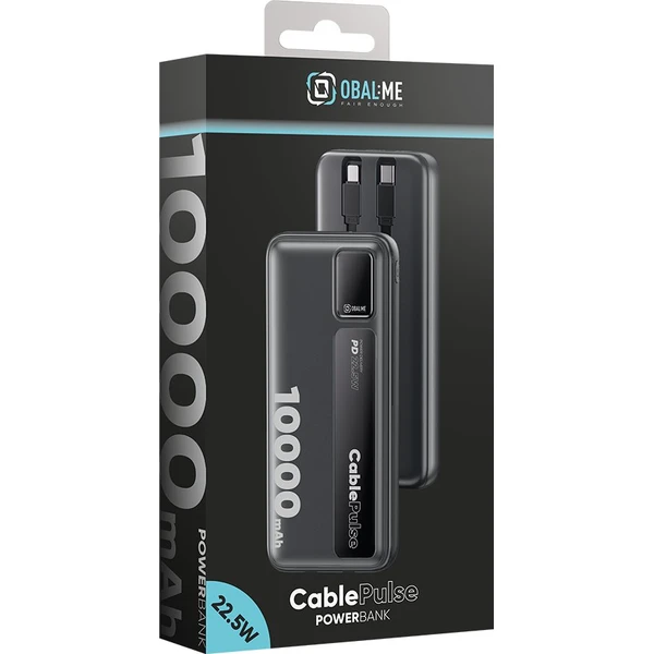 OBAL:ME CablePulse Powerbanka 10000mAh 22,5W Čierna - Powerbanky - Obrázok 1054aa14edd142eca27abd4dedb2bf69