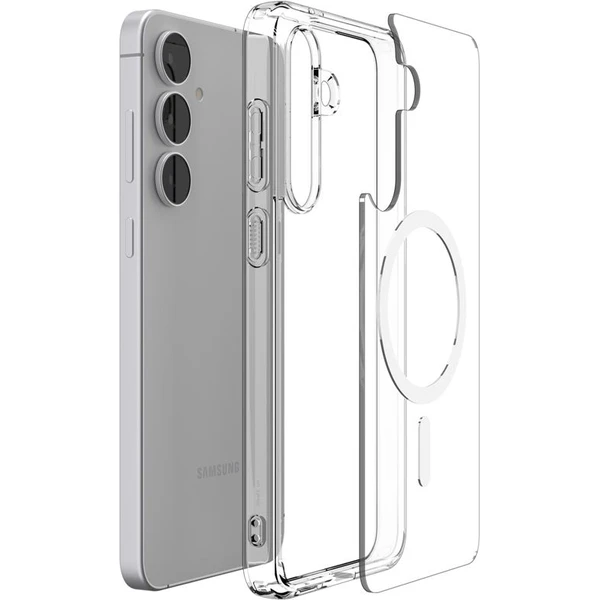 Spigen Ultra Hybrid MagSafe kryt Samsung Galaxy S25 FE číry/biely - Puzdra - Obrázok 10615f941c2d48fbbb292e3cbd11d5c7