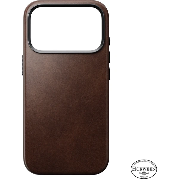 Nomad Traditional Leather (Horween) MagSafe kožený kryt iPhone 18 Pro Rustic Brown - Puzdra - Obrázok 10837b10aadf409c90c988d7d52afe0d