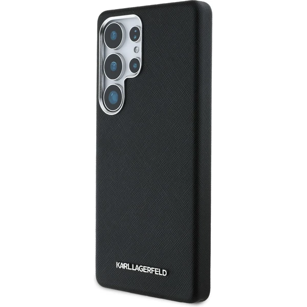 Karl Lagerfeld PU Saffiano Metal Logo a rám kryt Samsung Galaxy S25 Ultra čierny - Puzdra - Obrázok 1083f79a1e7b4f0eb7ca1dfe86eb2015