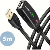 AXAGON ADR205 USB-A/USB-A predlžovací kábel 5m čierny - Káble a redukcie