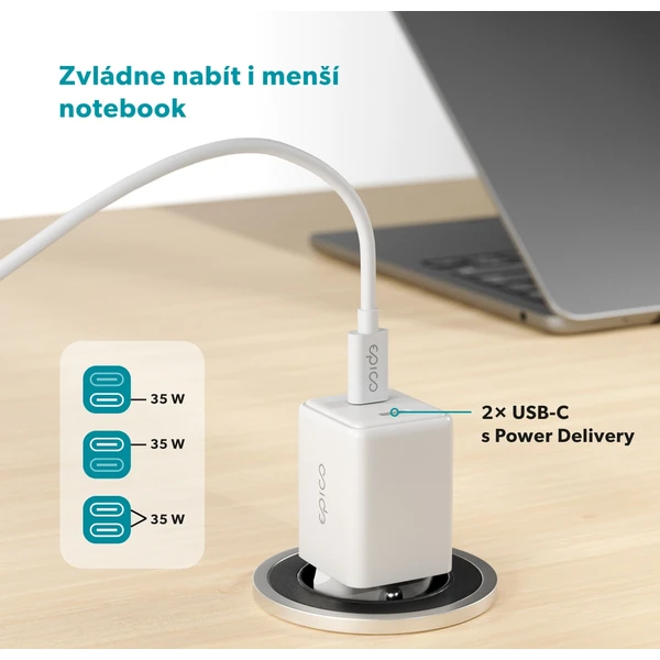 Epico UltraBoost GaN 35W sieťový adaptér EA35 biely - Nabíjačky - Obrázok 10LL000K01