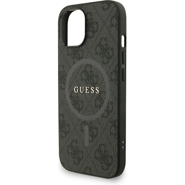 Guess PU Leather 4G Colored Ring Strap MagSafe kryt iPhone 13 čierny - Puzdra - Obrázok 10b6cc1a23824d578036e523450a87d4