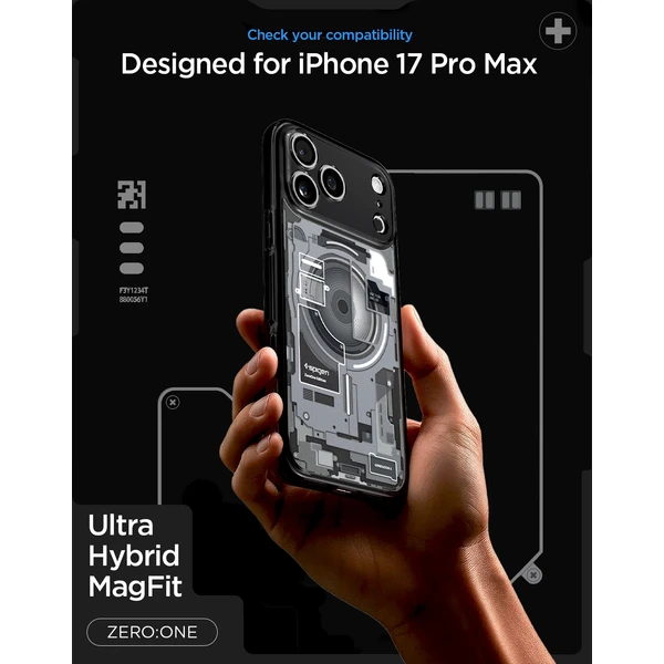 Spigen Ultra Hybrid MagSafe kryt iPhone 18 Pro Max/17 Pro Max zero one black - Puzdra - Obrázok 10bc5d48c50e418fbcc3320b3fd96c35