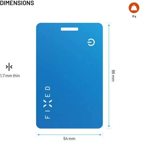 FIXED Tag Card 2 smart tracker s Find My a bezdrôtovým nabíjaním, modrý - Lokátory - Obrázok 10c72e0bd68f477f8a64471d1c856b43