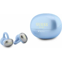 Guess Metallic Finish Classic Logo OWS bezdrôtové slúchadlá svetlomodrá - Slúchadlá