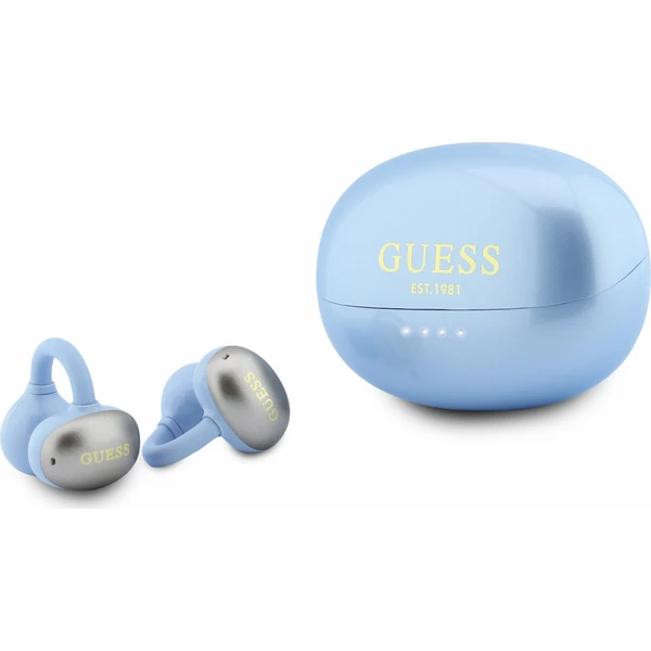 Guess Metallic Finish Classic Logo OWS Bezdrôtová Slúchadlá Light Blue - Slúchadlá - Hlavný obrázok