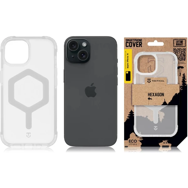 Tactical MagForce Hexagon kryt Apple iPhone 15 biely - Puzdra - Obrázok 10cad2674a1149328f60da32a19b150f