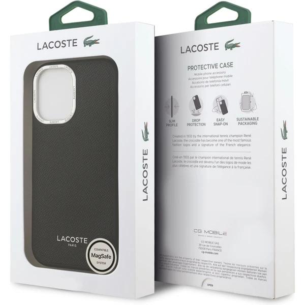 Lacoste PU Leather Champs Elysees MagSafe kryt iPhone 17 čierny - Puzdra - Obrázok 10d090a5aa5941fab465d960cb8c0f4a