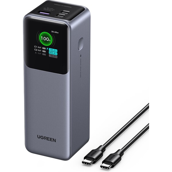 UGREEN Nexode 25000mAh Quick Charging (200W) powerbanka sivá