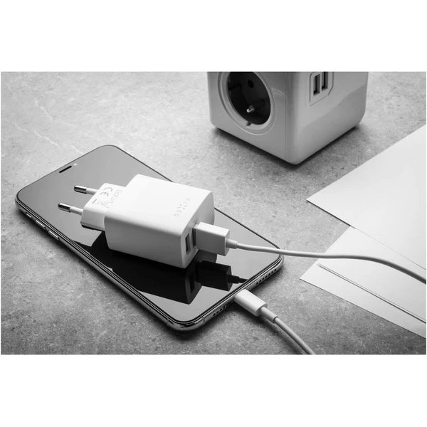 FIXED nabíjačka s USB-A/Lightning káblom, 1 m, MFi, 17W, biela - Nabíjačky - Obrázok 1101d22529cc439d9061ee046a82d2b1