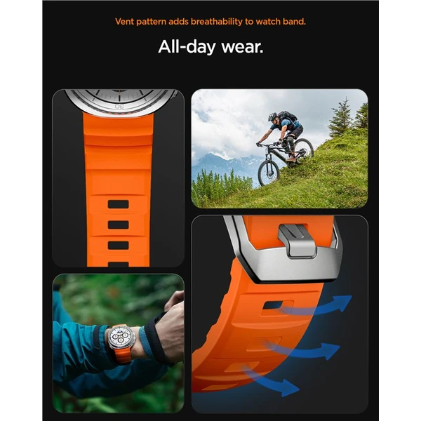 Spigen Silicone Band remienok Samsung Galaxy Watch8/Classic 46mm/44mm/40mm oranžový - Remienky - Obrázok 1117810a9036432aae3e1f03ee339dba