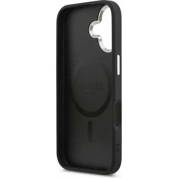 Guess PU Leather Triangle Logo MagSafe kryt iPhone 17 čierny - Puzdra - Obrázok 112f117ec16a4116a67825a0288ebb36