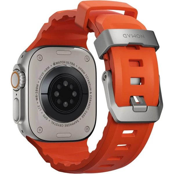 Nomad Rocky Point Band remienok Apple Watch 49/45/44/42mm strieborný/oranžový - Remienky - Obrázok 1193ed0efbd644e7a8841a7972e16c2b