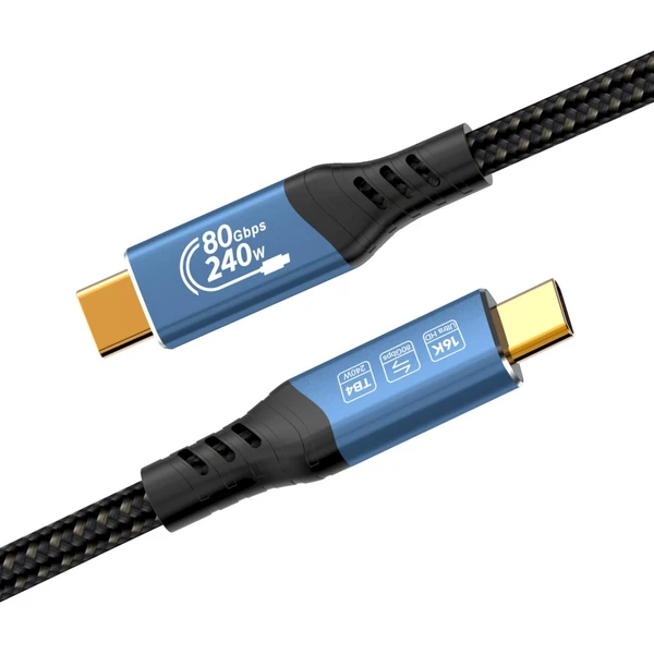 PremiumCord USB4 2.0 80Gbps 16K@60Hz 240W Thunderbolt 4 kábel 1m - Káble a redukcie - Obrázok 11HR000K01