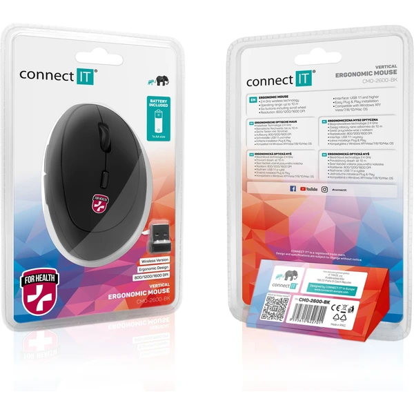 CONNECT IT FOR HEALTH LADIES ergonomická vertikálna bezdrôtová - Myši - Obrázok 11O1000K01