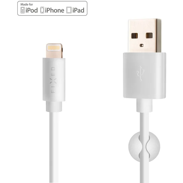 FIXED USB-A/Lightning napájací kábel 2m biely - Káble a redukcie - Hlavný obrázok