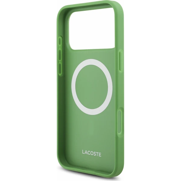 Lacoste PVC Iconic Petit Pique Metal Logo MagSafe Zadný kryt pre iPhone 18 Pro Max Estragon - Puzdra - Obrázok 11e711d6e6f845b4a3276decfce40a78