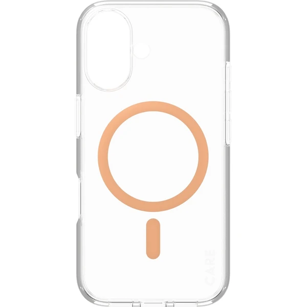 PanzerGlass® CARE kryt Apple iPhone 16 MagSafe Urban Combat číry/broskyňový - Puzdra - Obrázok 1208000P01
