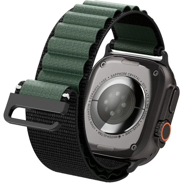 Spigen Fabric Band (hook) remienok Apple Watch 49/46/45/44mm čierny/zelený - Remienky - Obrázok 12088a4c33444f59aedf5d1e6f85adf1
