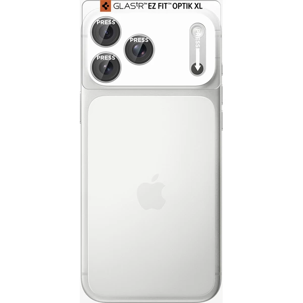 Spigen Glass tR EZ Fit Optik Pro XL 1 Pack sklo na fotoaparát iPhone 18 Pro strieborné - Ochranné fólie a sklo - Obrázok 120aa42dbbab4232bdffcd6c89828cfd