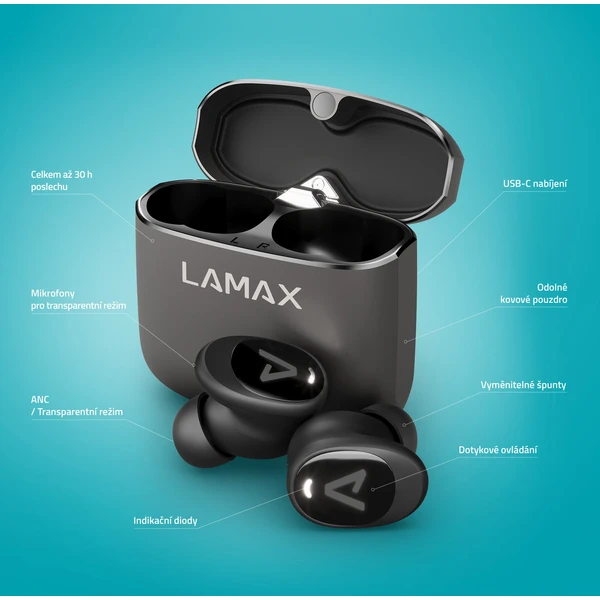 LAMAX SteelDots3 ANC bezdrôtové slúchadlá - Slúchadlá - Obrázok 1211ae4420f147f58cb669209aa1e9e8