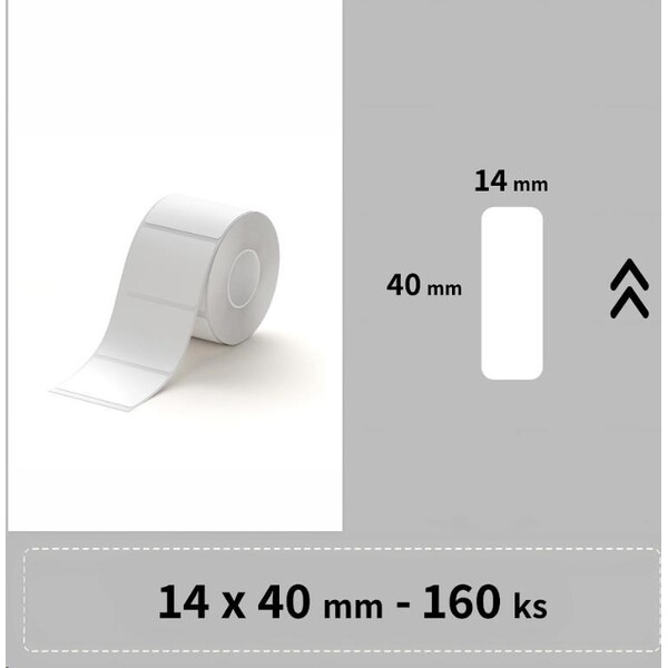 Niimbot štítky RP 14x40mm 160ks pre D11, D11-M, D110, D110-H biele