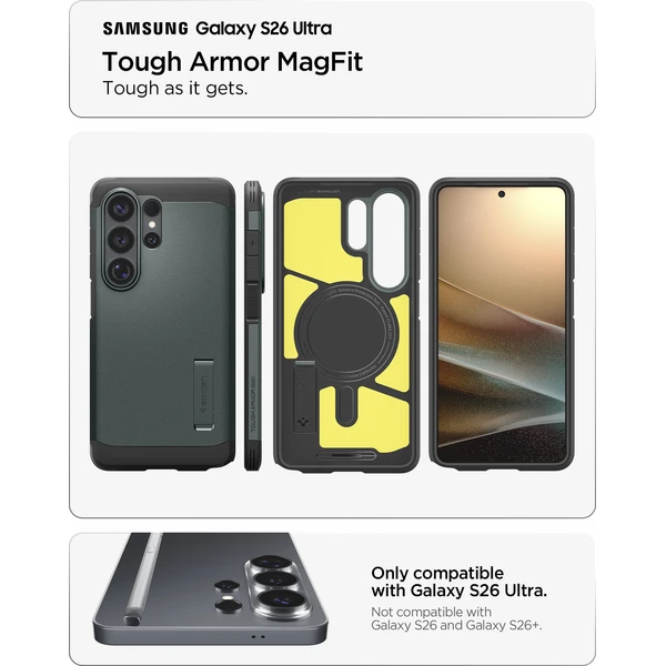 Spigen Tough Armor MagSafe kryt Samsung Galaxy S26 Ultra zelený - Puzdra - Obrázok 123bf32aea404b1ca669ab43fd305809