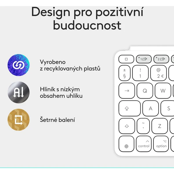 Logitech Keys to go 2 Apple bezdrôtová US klávesnica šedá - Klávesnice - Obrázok 1245000J01