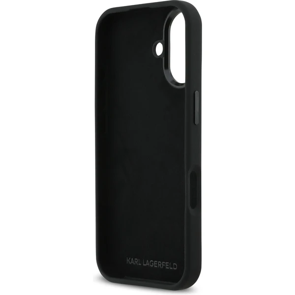 Karl Lagerfeld Liquid Silicone Metal Ikonik kryt iPhone 17 čierny - Puzdra - Obrázok 12505003f0c0464098a8afd8b5f80076