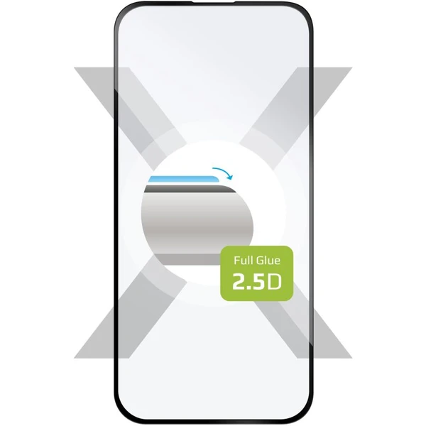 FIXED 2,5D Full-Cover tvrdené sklo Apple iPhone 16 Plus čierne - Ochranné fólie a sklo - Hlavný obrázok