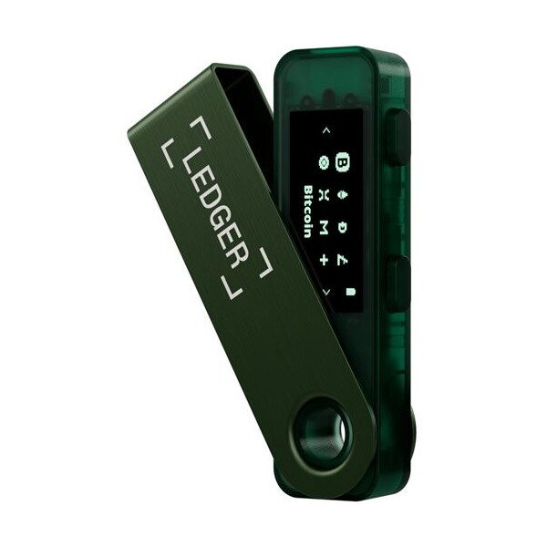 Ledger Nano S Plus krypto peňaženka (Android/MacOS/Windows/Linux) smaragdovo zelená