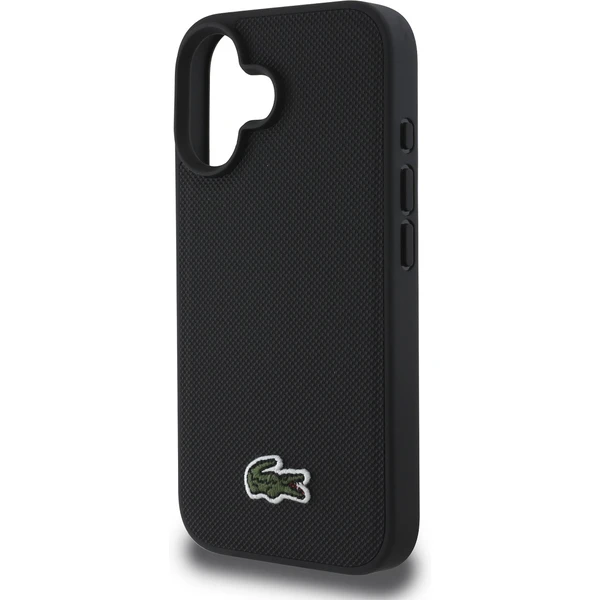 Lacoste Iconic Petit Pique Woven Logo MagSafe kryt pre iPhone 16 Plus čierny - Puzdra - Obrázok 1274d22ad11e497c88bffcb68b6f9f1c