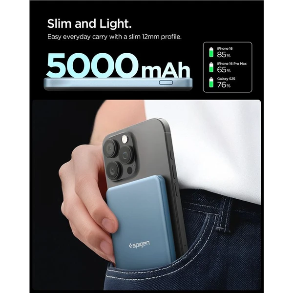 Spigen Essential EA2205MQ MagSafe/Qi2 powerbanka 5000mAh (22,5W) modrá - Powerbanky - Obrázok 128997af450b49a98815fa3ea4df05ce