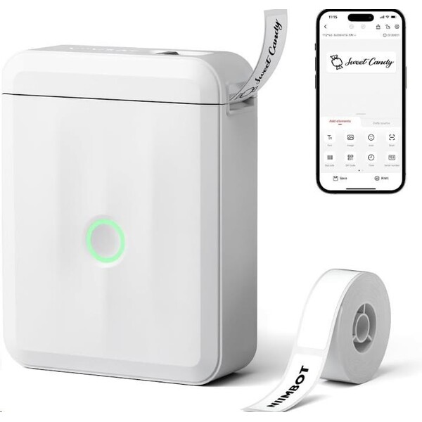 Niimbot tlačiareň štítkov D110-M Smart biela + rolka štítkov 160 ks