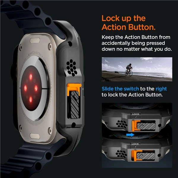 Spigen Lock Fit kryt Apple Watch Ultra 3/2/1 (49mm) čierny - Puzdra - Obrázok 1297397fed79493a84c98a192a049850