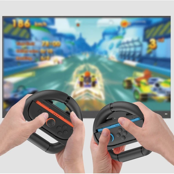 iPega SW2054 Racing Wheel volanty pre JoyCon ovládače Nintendo Switch 2 čierna - Volanty - Obrázok 12998c4d025945cf8d3a1ad6bee5439b