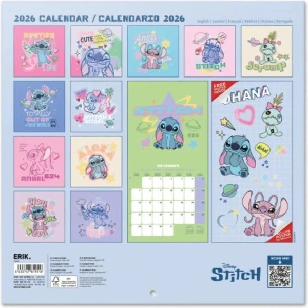 Kalendár Lilo & Stitch 2026 - Kalendáre - Obrázok 12JL000K01