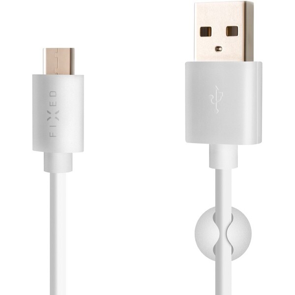 E-shop FIXED USB-A/USB-C napájací kábel 60W 2m biely