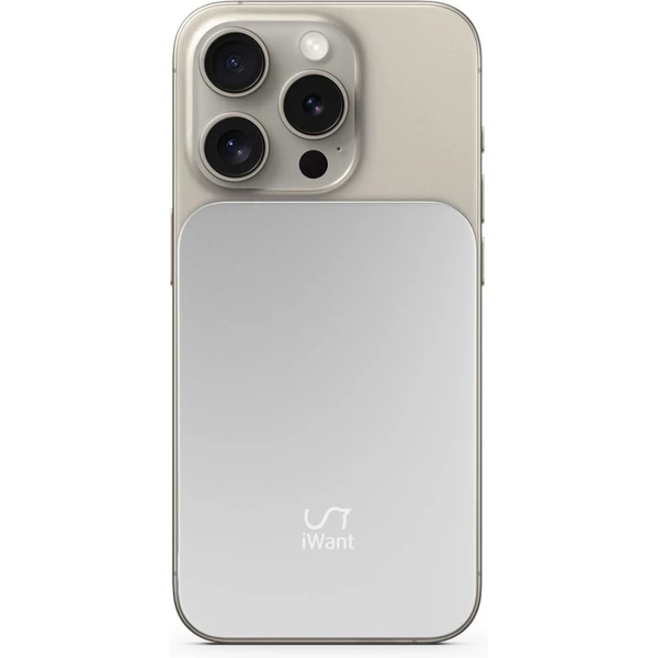 iWant 3000mAh Aluminium Mag+ MagSafe bezdrôtová powerbanka strieborná - Powerbanky - Obrázok 12QC000L01