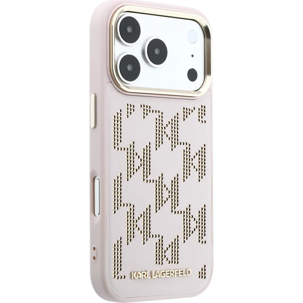 Karl Lagerfeld PU Perforated Monogram MagSafe Zadný Kryt pre iPhone 17 Pro Max Pink - Puzdra - Obrázok 12adc0ed5fd242438f16a803b2a2005a