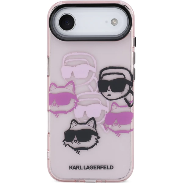 Karl Lagerfeld IML Multi K&CH Heads Zadný Kryt pre iPhone Air ružový - Puzdra - Obrázok 12b43eb0162d4064b6f0826a1a18b10f
