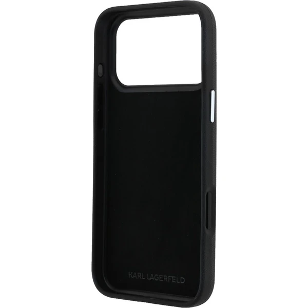 Karl Lagerfeld PU Semi Wrap Saffiano K&CH Heads kryt iPhone 18 Pro Max černý - Puzdra - Obrázok 12c69ff69fe14ce3b0dbc54ce93cdc91