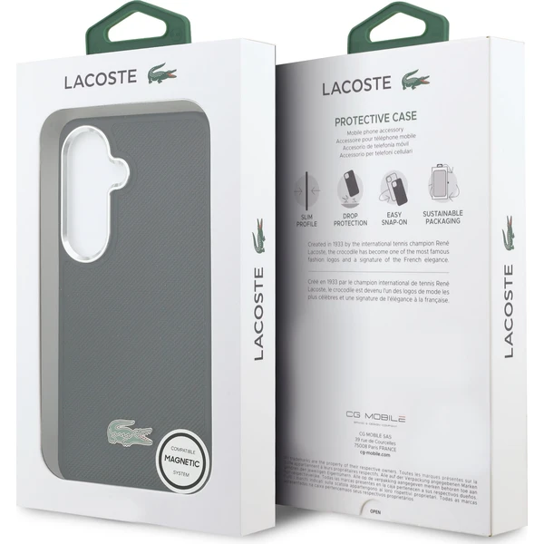 Lacoste Petit Pique Kovové logo Magnetický kryt Samsung Galaxy S26 čierny - Puzdra - Obrázok 12df102246a1428398da8d66072f0243