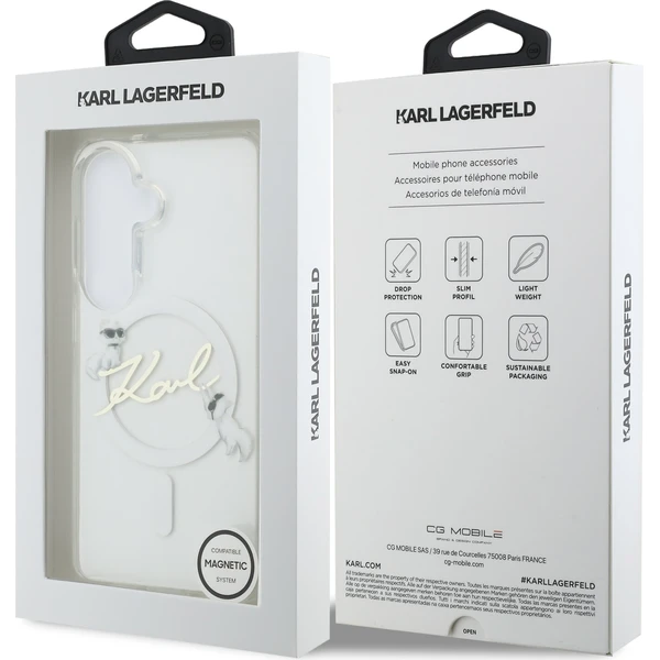 Karl Lagerfeld IML Choupette Karl Script Logo Magnetický kryt Samsung Galaxy S26 číry - Puzdra - Obrázok 12f40ed6ab2f4b6cabc48d3d72089f9f