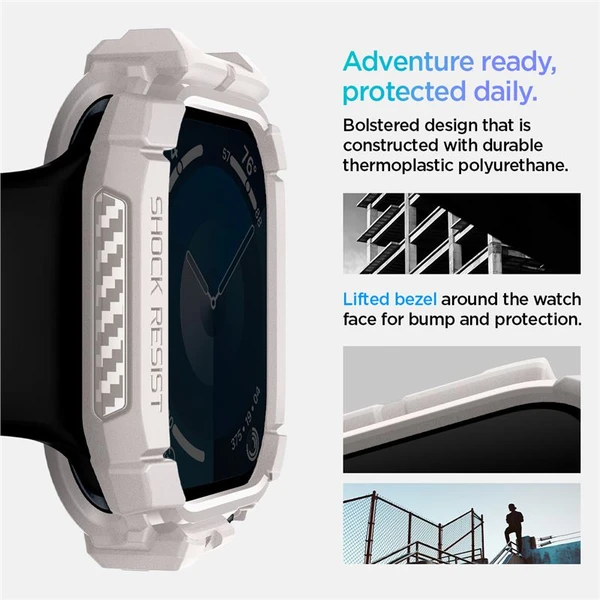 Spigen Rugged Armor kryt pre Apple Watch 10/11 (46mm) béžový - Puzdra - Obrázok 130cbac169e3495d9c607bee3f9f9fc7